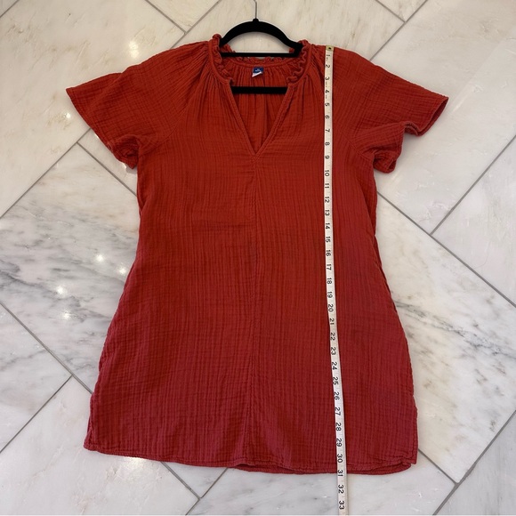 Old Navy Cotton Gauze Swim Cover Dress Orange petite XS - Picture 9 of 9